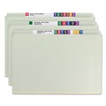 File Folders | Smead 19910 2 in. Expansion Recycled Pressboard Fastener Folders with Two SafeSHIELD Fasteners - Legal Size/Gray-Green (25/Box) image number 2