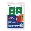 Labels | Avery 05463 0.75 in. Diameter Printable Self-Adhesive Removable Color-Coding Labels - Green (1008/Pack) image number 0