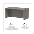 Office Desks & Workstations | Alera ALEVA216030GY 59.13 in. x 29.5 in. x 29.63 in. Valencia Series Straight Front Desk Shell - Gray image number 7
