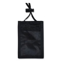  | Advantus 75453 3.25 in. x 5 in. Holder 2.38 in. x 3.5 in. Insert 48 in. Cord Vertical ID Badge Holders with Convention Neck Pouch - Black/Clear (12/Pack) image number 3