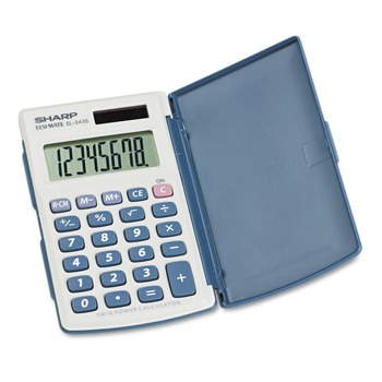 Sharp EL243SB 8-Digit LCD Solar Pocket Calculator