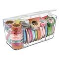 Boxes & Bins | Deflecto 29201CR 8.8 x 4 x 4.38 Stackable Caddy Organizer - Medium/White image number 3