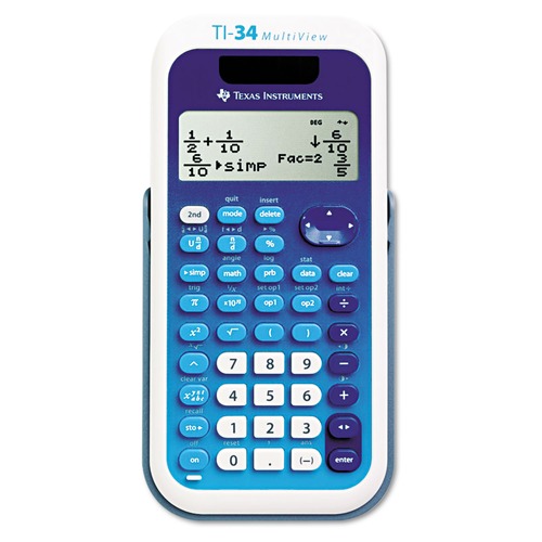 Calculators | Texas Instruments 34MV/TBL/1L1/A TI-34 16-Digit LCD MultiView Scientific Calculator image number 0