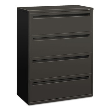 HON H794.L.S Brigade 700 Series Four-Drawer 42 in. x 18 in. x 52.5 in. Lateral File - Charcoal