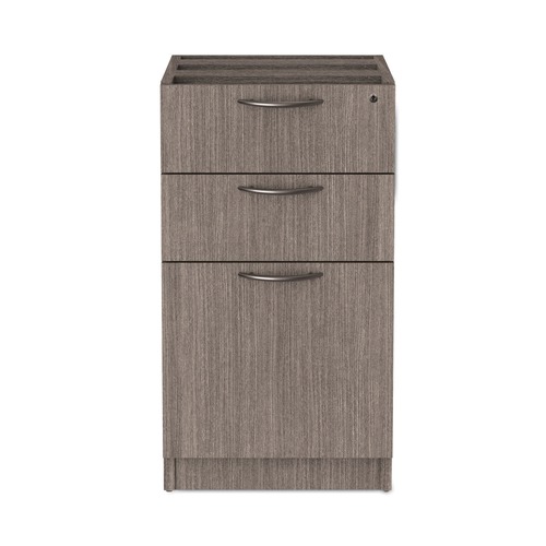 Office Filing Cabinets & Shelves | Alera ALEVA532822GY Valencia Series 15.63 in. x 20.5 in. x 28.5 in. Legal/Letter 3-Drawer Full Pedestal File - Gray image number 0