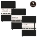 Notebooks & Pads | PUKKA PAD 9940SIG3 96-Sheets 8.2 in. x 5.11 in. College Rule Soft Cover Notebook - Black Cover (3/Pack) image number 0
