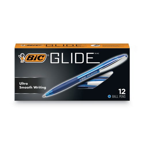 Just Launched | BIC VCG11 BLU GLIDE 1 mm Medium Ballpoint Pen - Blue Ink/Translucent Blue/Blue Barrel (1-Dozen) image number 0