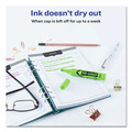 Highlighters | Avery 24020 HI-LITER Desk-Style Chisel Tip Highlighters - Fluorescent Green Ink/Black Barrel (1-Dozen) image number 3