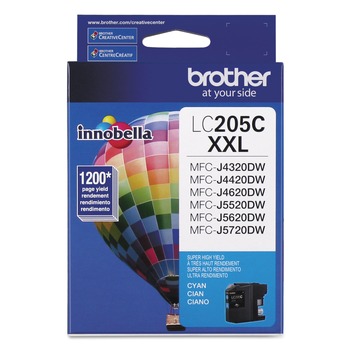 INK AND TONER | Brother LC205C Innobella 1,200 Page-Yield Super High-Yield Ink - Cyan