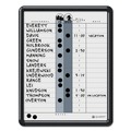 Bulletin Boards | Quartet 750 11 in. x 14 in. Employee In/Out Tracking Chart Board - White/Gray Surface/Black Plastic Frame image number 1