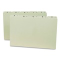 File Folders | Smead 52376 1/5-Cut Top Tab A to Z 8.5 in. x 14 in. Alphabetic Top Tab Indexed File Guide Set - Green (25/Set) image number 1