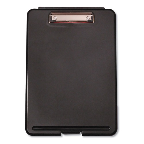 Clipboards | Universal UNV40318 Storage Clipboard with 0.5 in. Clip Capacity for 8.5 x 11 Sheets - Black image number 0