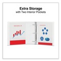 Binders | Universal UNV20746 11 in. x 8.5 in. 2 in. Capacity 3 Rings Slant D-Ring View Binder - White image number 6