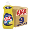 Dish Soaps | Ajax 144673 28 oz. Bottle Dish Detergent - Lemon Scent (9/Carton) image number 0