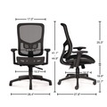 Office Chairs | Alera ALEHL42BME18 Hollins Ergonomic Mesh Swivel Task Chair Supports Up to 275lb 18.57 to 22.54 Seat Height Black Seat/Back Black Base image number 4