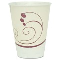Cups and Lids | Dart X12-J8002 12 oz. Trophy Plus Dual Temperature Insulated Cups in Symphony Design - Beige (1,000/Carton) image number 1