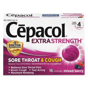  | Lysol 63824-74016 Sore Throat and Cough Lozenges - Mixed Berry (24 Packs/Carton)
