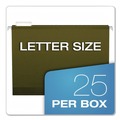 File Folders | Pendaflex RCY4152 1/5 SGR 1/5-Cut Tabs Letter Size Earthwise 100% Recycled Colored Hanging File Folders - Green (25/Box) image number 4