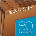 File Folders | Pendaflex R217DHD Heavy-Duty 1/3-Cut Tabs Open-Top 31-Section Expanding Stadium File - Letter Size/Redrope image number 2