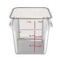 Food Trays, Containers, and Lids | Carlisle 1195307 8.75 in. x 8.75 in. x 9 in. 8 qt. Squares Polycarbonate Food Storage Container - Clear image number 1