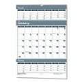 Back to School Sale | House of Doolittle 343 14-Month: Dec 2025 to Jan 2027 15.5 in. x 22 in. Bar Harbor Recycled Wirebound 3-Months-Per-Page Wall Calendar - White/Blue/Gray image number 0