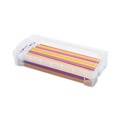 Back to School Sale | Advantus 40309 8.25 in. x 3.75 in. x 1.5 in. Super Stacker Pencil Box - Clear image number 4