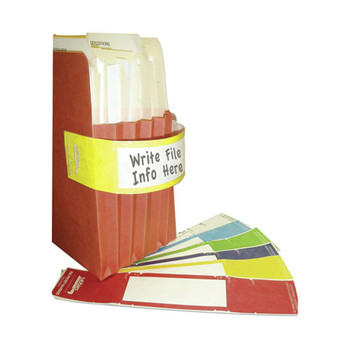 OFFICE AND OFFICE SUPPLIES | Tabbies 68801 9.63 in. x 2 in. File Pocket Handles - Yellow/White (48/Pack)