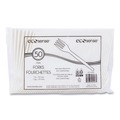  | WNA EPS002 EcoSense 7 in. Renewable Plant Starch Fork Cutlery (50/Pack, 20 Packs/Carton) image number 2