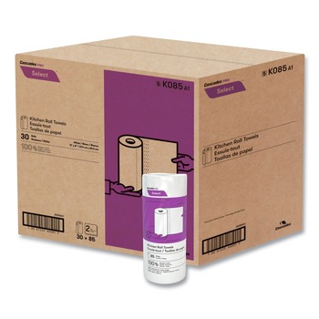 PAPER AND DISPENSERS | Cascades PRO K085 Select 8 in. x 11 in. 2-Ply Kitchen Roll Towels - White (30/Carton)