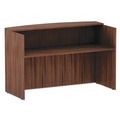 Office Desks & Workstations | Alera VA327236WA Valencia Series 71 in. x 35.5 in. x 42.5 in. Reception Desk with Transaction Counter - Modern Walnut image number 0