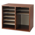 Office Filing Cabinets & Shelves | Safco 9420CY 12 Compartments 19.63 in. x 11.88 in. x 16.13 in. Fiberboard Literature Sorter - Cherry image number 2