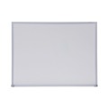 White Boards | Universal UNV43622 24 in. x 18 in. Melamine Dry Erase Board with Anodized Aluminum Frame - White Surface image number 0
