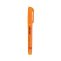 Highlighters | Universal UNV08853 Chisel Tip Fluorescent Orange Ink Orange Barrel Pocket Highlighters (1 Dozen) image number 0