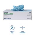 Disposable Gloves | Boardwalk 382MCTA 5 mil 9.5 in. Long Powder-Free Disposable Examination Nitrile Gloves - Medium, Blue (100/Box, 10 Boxes/Carton) image number 7