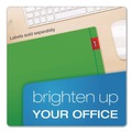 File Folders | Pendaflex H110DGR Letter Size 0.75 in. Expansion Colored End Tab Folders with Reinforced Double-Ply Straight Cut Tabs - Green (100/Box) image number 5