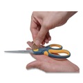 Arts & Crafts Supplies | Westcott 14849 8 in. Long x 3.25 in. Cut Length Non-Stick Titanium Bonded Scissors - Straight Gray/Yellow Handle image number 6