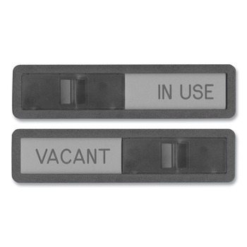 Headline Sign 1519 2.5 in. x 10.5 in. Vacant/In Use Sign - Black/Silver