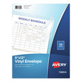 Sheet Protectors | Avery 74804 9 in. x 12 in. Top-Load Clear Vinyl Envelopes with Thumb Notch - Clear (10/Pack) image number 0