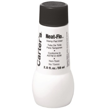 Carter's 21448 2 oz. Bottle Neat-Flo Stamp Pad Inker - Black