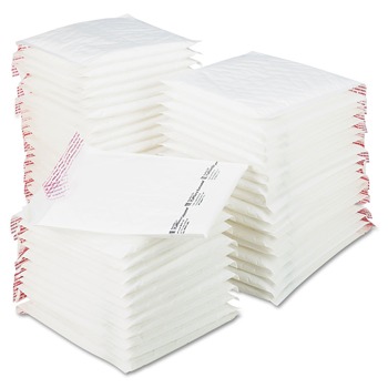 Sealed Air 100279973 #2 Barrier Bubble Air Cell Cushion Self-Adhesive Closure 8.5 in. x 12 in. Jiffy TuffGard Extreme Self-Seal Mailer - White (50/Carton)