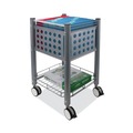 Office Filing Cabinets & Shelves | Vertiflex VF52002 13.75 in. x 15.5 in. x 26.25 in. 1 Shelf 1 Bin Metal Sidekick File Cart - Matte Gray image number 3