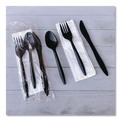 Cutlery | Boardwalk BWK4KITBLPP 4-Piece Mediumweight Cutlery Kit - Black (250/Carton) image number 4