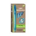 Pens | BIC BPRR11BE ReVolution Ocean Bound Medium 1 mm. Retractable Ballpoint Pen - Blue Ink/Translucent Blue Barrel (1-Dozen) image number 3