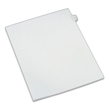 BINDERS AND BINDING SUPPLIES | Avery 82202 10-Tab "4-in 11 in. x 8.5 in. Allstate Style Preprinted Legal Exhibit Side Tab Index Dividers - White (25/Pack)