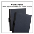 Report Covers & Pocket Folders | Universal UNV20515 8.5 in. x 11 in. Clip-Style Fastener Report Cover - Clear/Black (5/Pack) image number 2