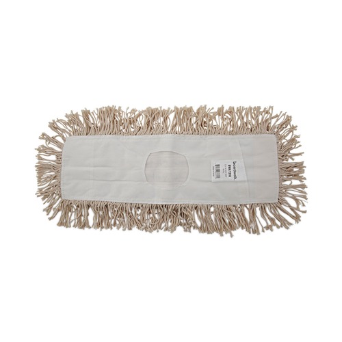 Labor Day Sale | Boardwalk BWK1318 18 in. x 5 in. Industrial Hygrade Cotton Dust Mop Head - White image number 0