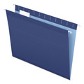 File Folders | Pendaflex 04152 1/5 NAV 1/5-Cut Tabs Letter Size Colored Reinforced Hanging Folders - Navy (25/Box) image number 0
