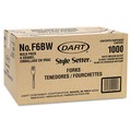  | Dart F6BW Style Setter Mediumweight Plastic Forks - White (1000/Carton) image number 1