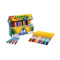Washable Markers | Crayola 588180 48 Broad Bullet Tip 8 Gel 8 Window Broad Line Washable Markers - Assorted Colors (64/Set) image number 1