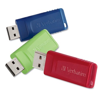 Verbatim 99811 32 GB Store 'n' Go USB Flash Drive - Assorted Colors (3/Pack)